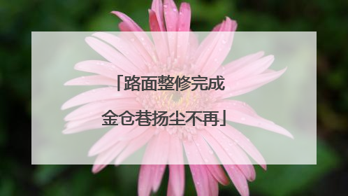 路面整修完成 金仓巷扬尘不再